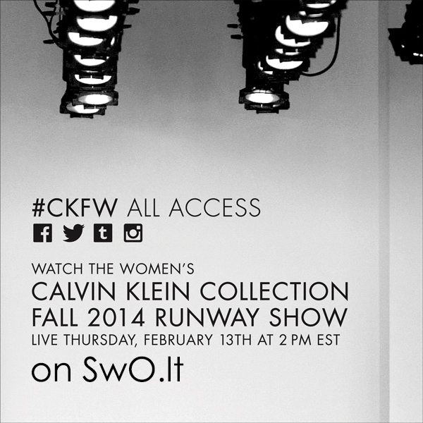 Tiesioginė Calvin Klein Collection FW 14/15 kolekcijos transliacija