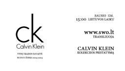 Tiesioginė Calvin Klein FW 14/15 kolekcijos transliacija!