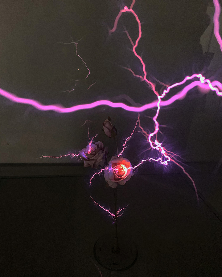 Menininkė Emilija Povilanskaitė naujame kūrinyje pasitelkė elektros iškrovą