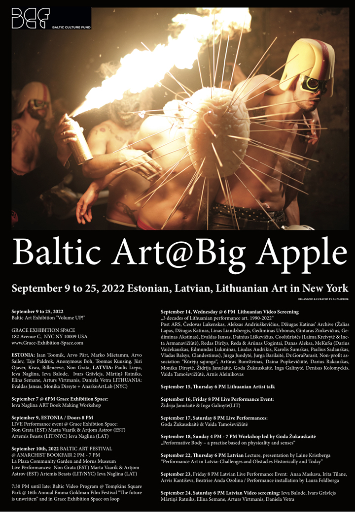 Praūžė Baltijos šalių šiuolaikinio meno festivalis „VOLUME UP“ Niujorke